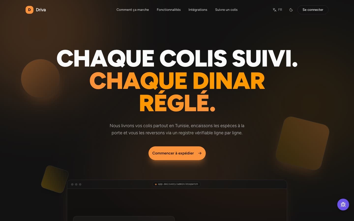 Driva home page